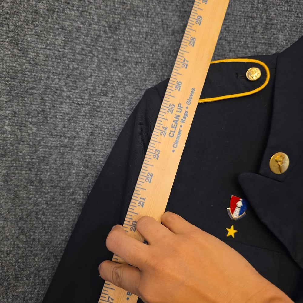 Bremen-Bowdon Suit Jacket Mens 40R Blue Polyester Wool Army Dress ROTC Uniform - Picture 6 of 16